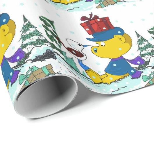 Ferald Kerstmis Cadeaupapier (Rol Hoek)