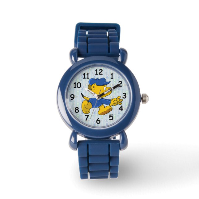 Ferald loopt op tijd horloge (Voorkant)