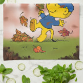 Ferald onder de herfst van Leaves Kitchen Towel Theedoek (Gevouwen)