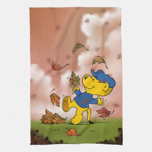 Ferald onder de herfst van Leaves Kitchen Towel Theedoek (Verticaal)
