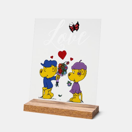 Ferald & Sahsha Ferret Acryl Bord (Hoek)