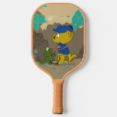 Ferald & The Baby Lizard | Kinder peddel Pickleball Paddle (Achterkant)