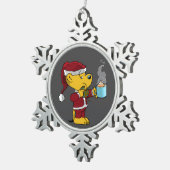 Ferald Vakantie Tin Sneeuwvlok Ornament (Rechts)