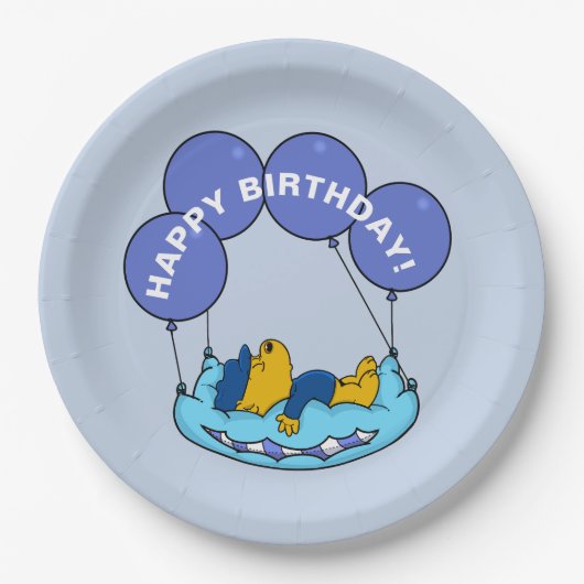 Ferald | Verjaardagsballon Papieren Bordje (Voorkant)
