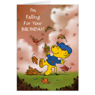 Ferald's Autumn Leaves Birthday Kaart