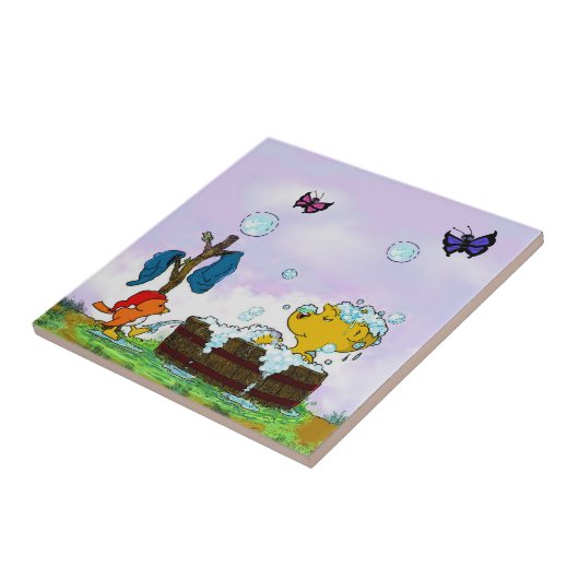 Ferald's Bubble Bath Tegeltje (Zijkant)