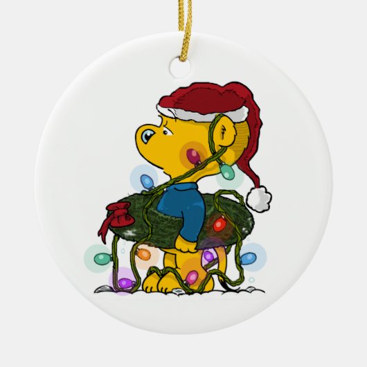 Ferald's Hula Wreath | Kerstmis Keramisch Ornament (Voorkant)