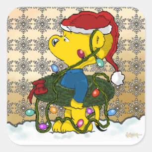 Ferald's Hula Wreath Vierkante Sticker