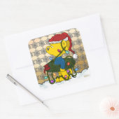Ferald's Hula Wreath Vierkante Sticker (Envelop)