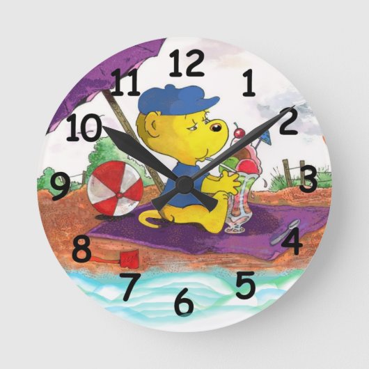 Ferald's Ice Cream Beach Delight Ronde Klok (Voorkant)