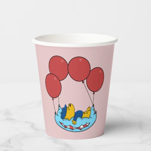 Ferald's kussenballonnen papieren bekers (Voorkant)