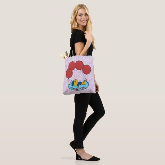 Ferald's kussenballonnen tote bag (Op model)