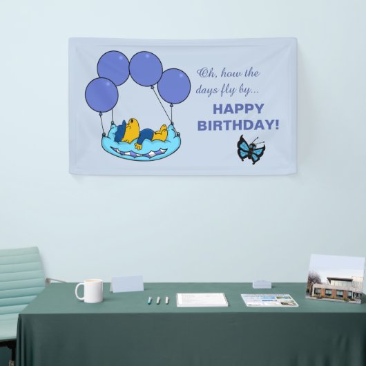 Ferald's kussenballonnen Verjaardag Spandoek (Beurs)