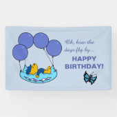 Ferald's kussenballonnen Verjaardag Spandoek (Horizontaal)