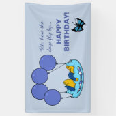 Ferald's kussenballonnen Verjaardag Spandoek (Verticaal)