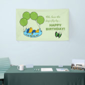 Ferald's kussenballonnen Verjaardag Spandoek (Beurs)