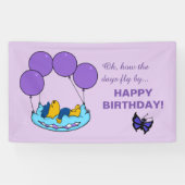 Ferald's kussenballonnen Verjaardag Spandoek (Horizontaal)