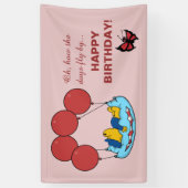 Ferald's kussenballonnen Verjaardag Spandoek (Verticaal)