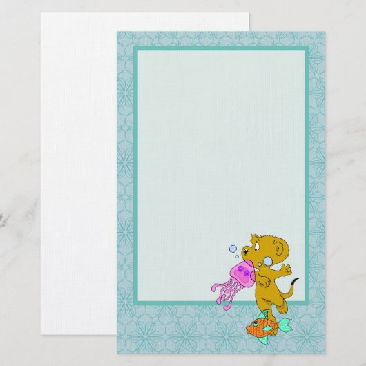 Ferald's Swim Stationery Briefpapier (Voorkant / Achterkant)