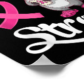 Ferale en sterke borstkanker Awareness Raccoon P Poster (Hoek)