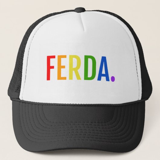 FERDA hockey letterkenny gay design Trucker Pet (Voorkant)