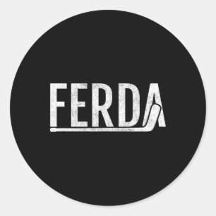 Ferda voor het jongenshockey ronde sticker