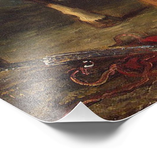 Ferdinand Delacroix Arab Saddling Zijn Horse Foto Afdruk (Hoek)