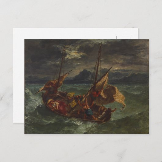 Ferdinand Delacroix Christus op het Zee van Galile Briefkaart (Voorkant / Achterkant)