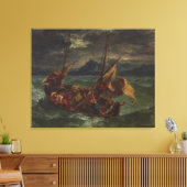 Ferdinand Delacroix Christus op het Zee van Galile Canvas Afdruk (Insitu (Woonkamer))