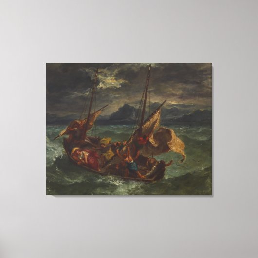 Ferdinand Delacroix Christus op het Zee van Galile Canvas Afdruk (Voorkant)