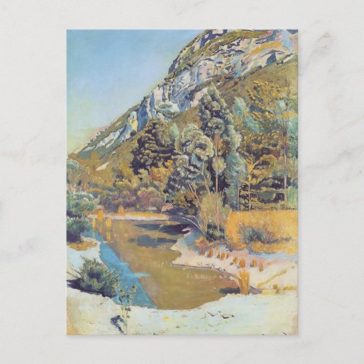 Ferdinand Hodler - Aan de voet van de Petit Saleve Briefkaart (Voorkant)