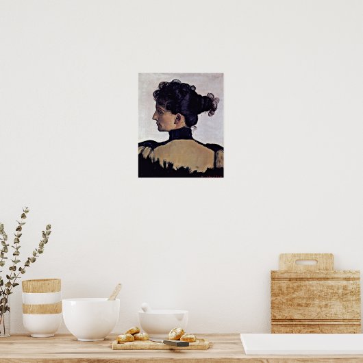 Ferdinand Hodler - Berthe Jacques echtgenote van k Poster (Keuken)