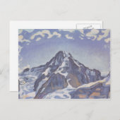 Ferdinand Hodler - De monnik met wolken Briefkaart (Voorkant / Achterkant)