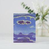 Ferdinand Hodler-Eiger, Monch, Jungfrau in Moonlig Briefkaart (Staand voorkant)