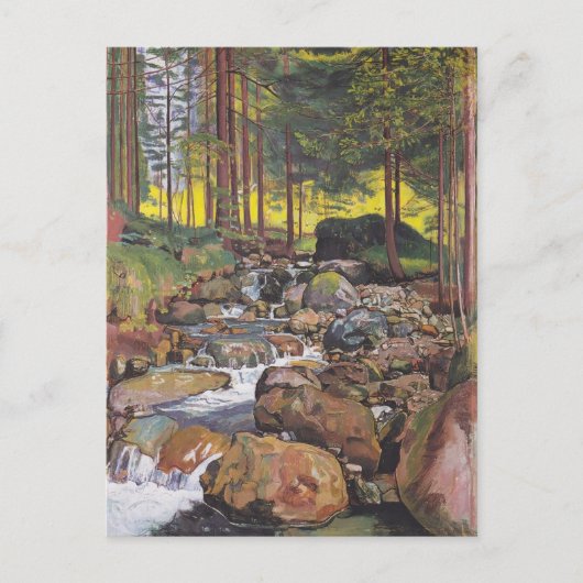 Ferdinand Hodler- Forest met een bergbeek Briefkaart (Voorkant)