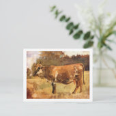 Ferdinand Hodler - Koe in een pasta Briefkaart (Staand voorkant)