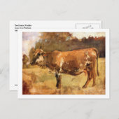 Ferdinand Hodler - Koe in een pasta Briefkaart (Voorkant / Achterkant)