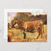 Ferdinand Hodler, Kow in een grap Briefkaart (Voorkant / Achterkant)