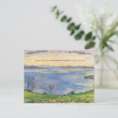 Ferdinand Hodler- Lake Genève op de avond Briefkaart (Staand voorkant)