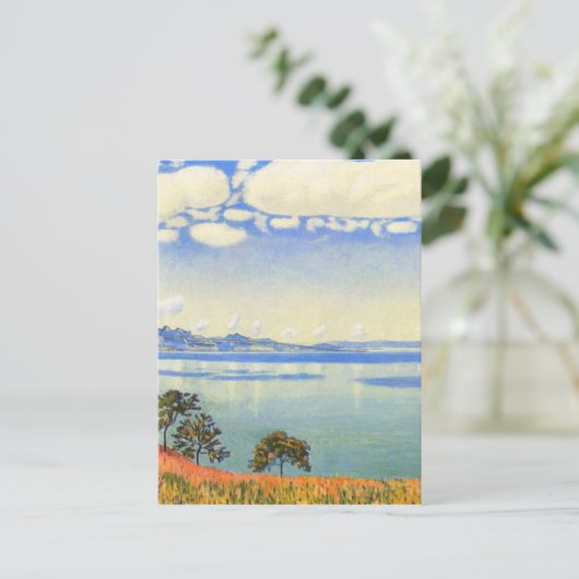 Ferdinand Hodler - Meer van Genève uit Chexbres Briefkaart (Staand voorkant)