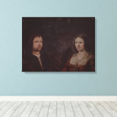Ferdinand II van Aragón en Isabella I van Castilië Canvas Afdruk (Insitu (Houten vloer))