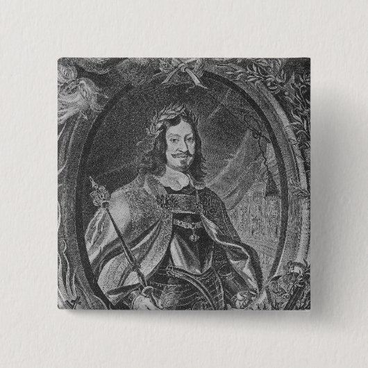 Ferdinand III, Heilige Romeinse keizer Vierkante Button 5,1 Cm (Voorkant)