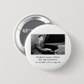 Ferdinand Joseph LaMothe, AKA Jelly Roll Morton Ronde Button 5,7 Cm (Voorkant /achterkant)
