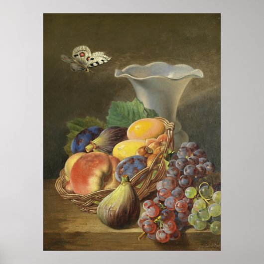 Ferdinand Kuss leeft nog steeds met fruit Poster (Voorkant)