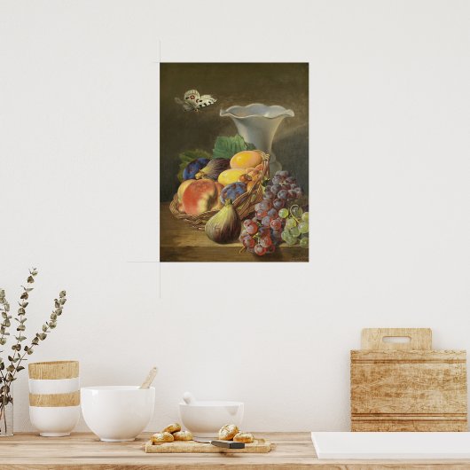  Ferdinand Kuss leeft nog steeds met fruit Poster (Keuken)