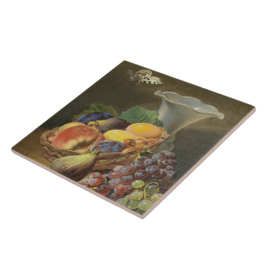  Ferdinand Kuss leeft nog steeds met fruit Tegeltje (Zijkant)