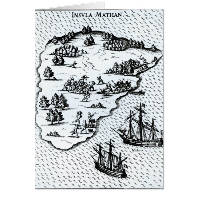 Ferdinand Magellan Fighting Natives on Island (Voorkant)