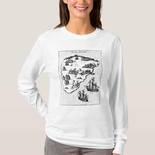 Ferdinand Magellan Fighting Natives on Island T-shirt (Voorkant)