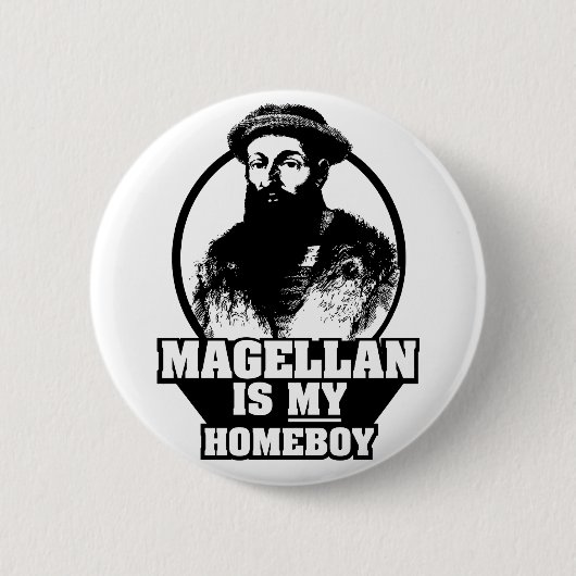 Ferdinand Magellan is mijn huisjongen Ronde Button 5,7 Cm (Voorkant)