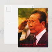 Ferdinand Marcos, tiende President van de Filipijn Feestdagenkaart (Voorkant / Achterkant)